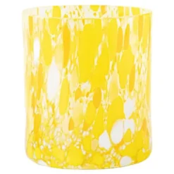 Swirl drikkeglass/lykt 35 cl gul multi