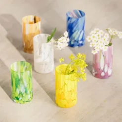 Swirl shotglass 5 cl gul