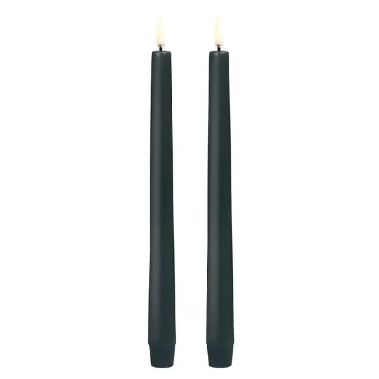 Taper Candles kronelys 2,3x25 cm 2 stk svart