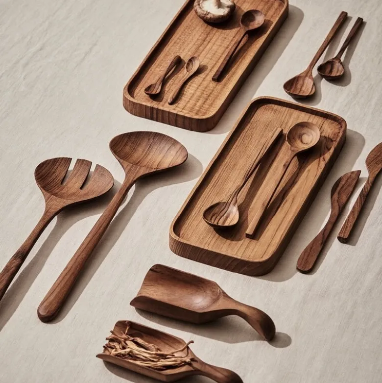 Teak saltskje 8 cm