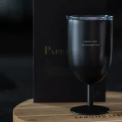 Termo ølglass JOBBER MED PAPPAKROPPEN 40 cl sort