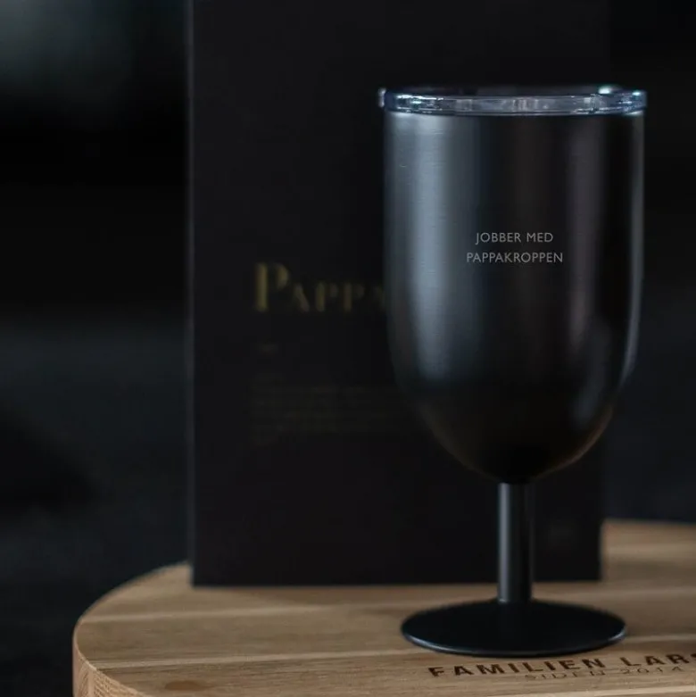 Termo ølglass JOBBER MED PAPPAKROPPEN 40 cl sort