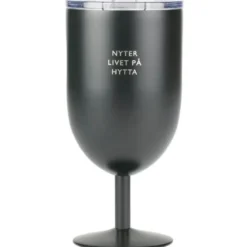 Termo ølglass nyter livet på hytta 40 cl svart