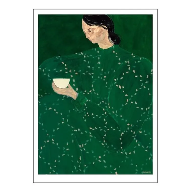 The Poster Club x Sofia Lind poster 30x40 cm coffee alone at place de clichy