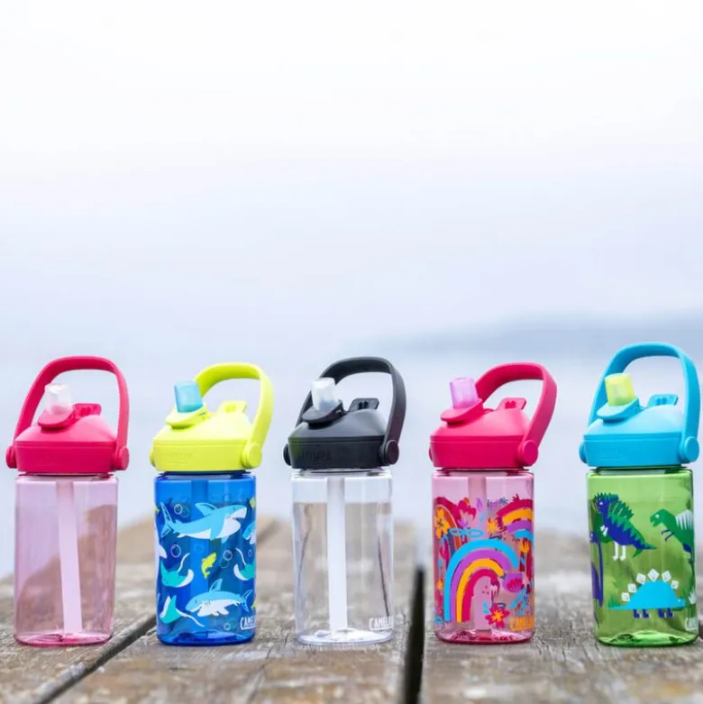 Thrive Flip Straw Kids drikkeflaske 0,4L sharks and rays