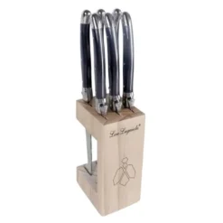 Tradition biffkniver i treblokk 6 stk antracit
