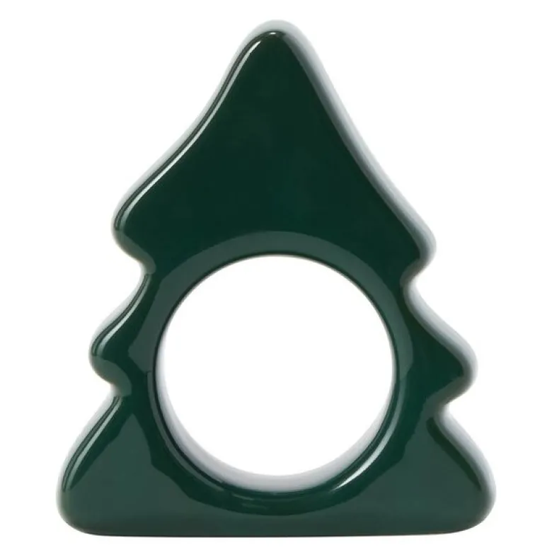 Tree serviettring 7x8 cm grønn