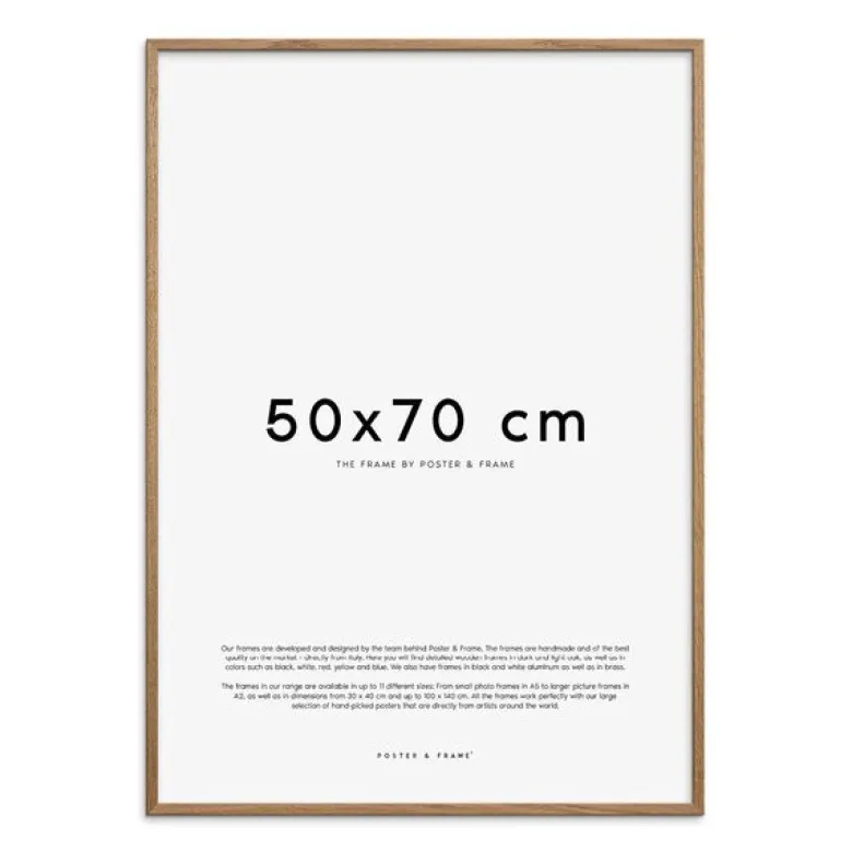 Treramme 50x70 cm lys eik