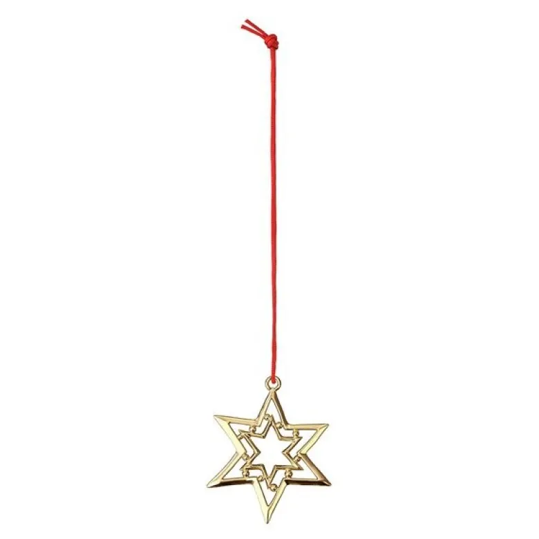 Trillestjerne 8 cm forgylt