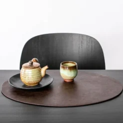 Troja dekkebrikke 45x33 cm oval kaffe