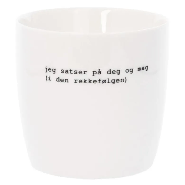 Trygve Skaug krus jeg satser på deg og meg 30 cl hvit