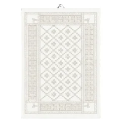 Åttebladrose håndkle 50x70 cm beige