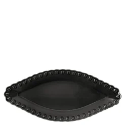 Tulipa oval tallerken 20x45 cm almost black