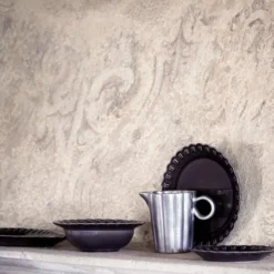 Tulipa oval tallerken 20x45 cm almost black