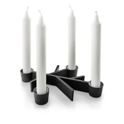 Twig lysestake 18x23 cm svart