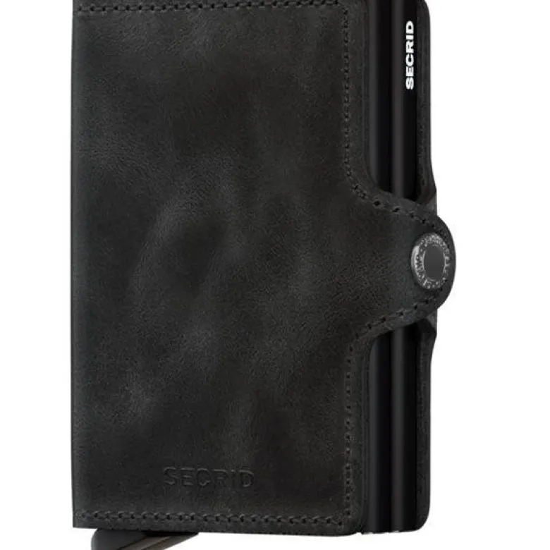 Twinwallet lommebok m/kortholder svart