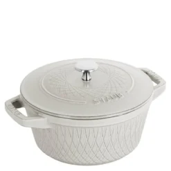 Twister støpejernsgryte 24 cm 4L white truffle