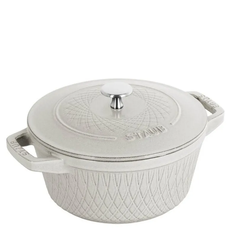 Twister støpejernsgryte 24 cm 4L white truffle