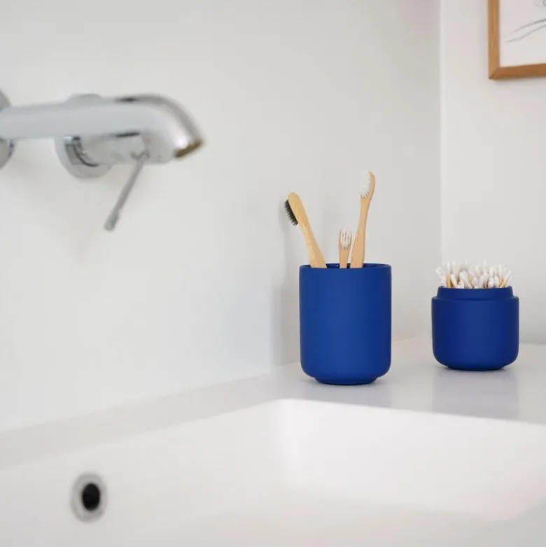 Ume krukke med lokk 10 cm indigo blue