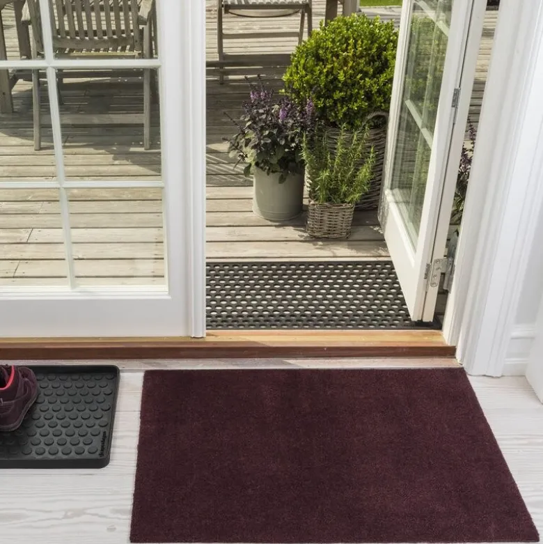 Unicolor gulvmatte 90x60 cm bordeaux
