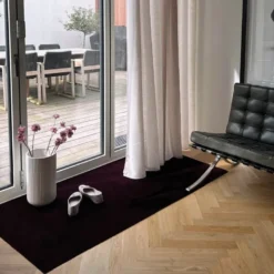Unicolor gulvmatte 200x90 cm bordeaux