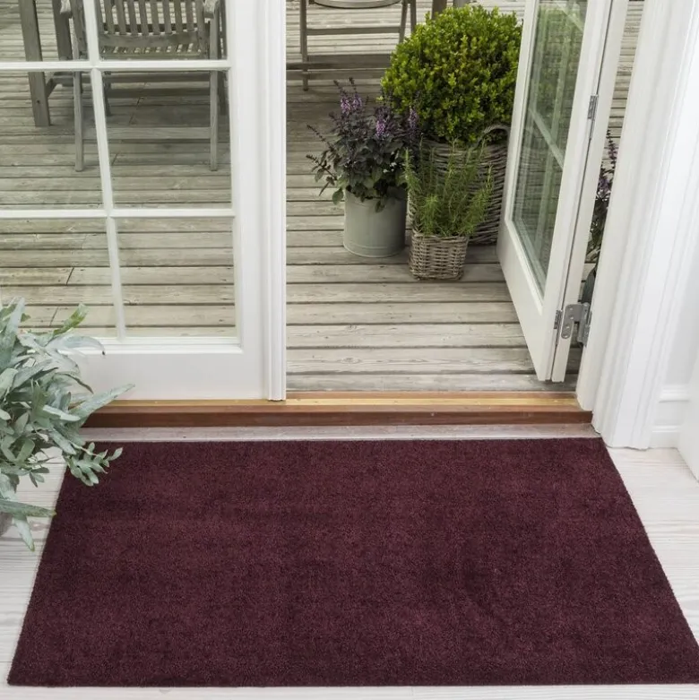 Unicolor gulvmatte 120x67 cm bordeaux