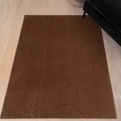 Unicolor gulvmatte 130x90 cm cognac