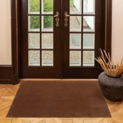 Unicolor gulvmatte 130x90 cm cognac