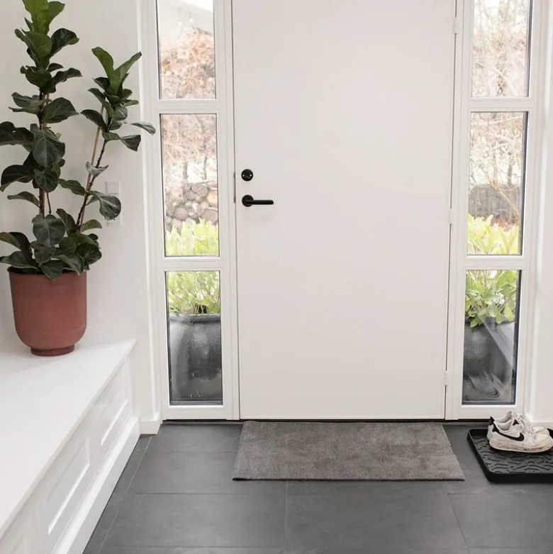Unicolor gulvmatte 90x60 cm steelgrey