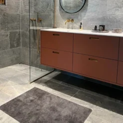Unicolor gulvmatte 90x60 cm steelgrey