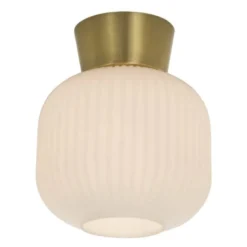 Vanja plafond 20 cm hvit/matt messing