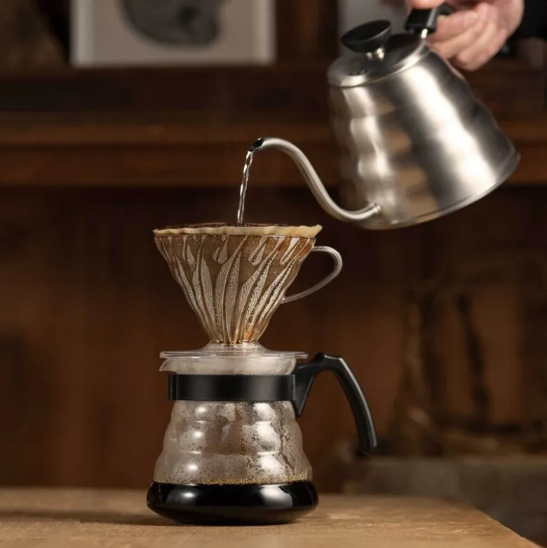 V60 dripper str.02 glass/svart
