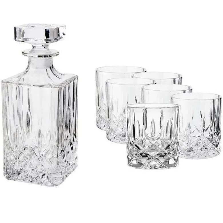 Vide karaffel 0,75L og 6 stk glass 22 cl
