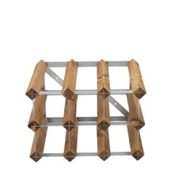 Vinstativ 9 flasker montert lys eik