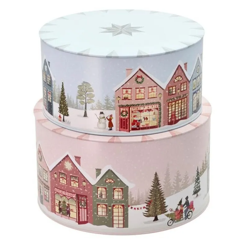 Vinter kakebokssett 2 deler crystal rose + ice blue