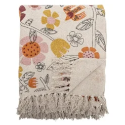 Vivielle pledd 160x130 cm blomster lys