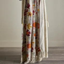 Vivielle pledd 160x130 cm blomster lys