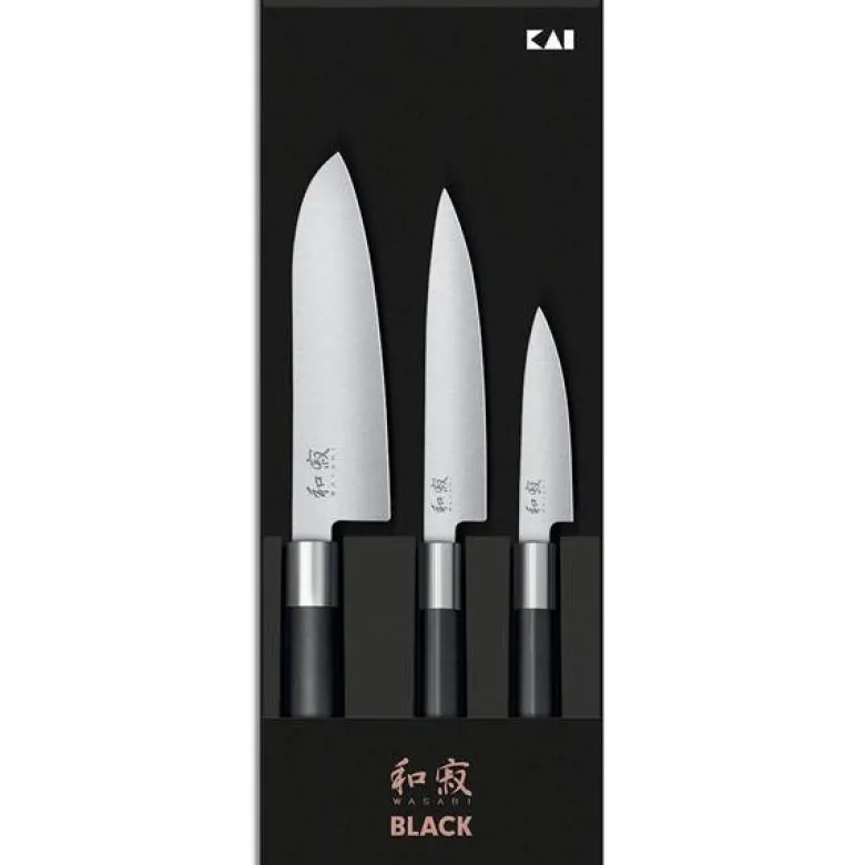 Wasabi Black knivsett med 3 kniver 67S-310