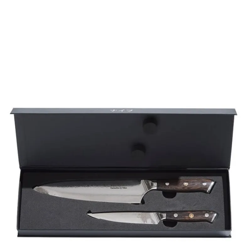 Wengè knivsett 2 deler kokkekniv + universalkniv