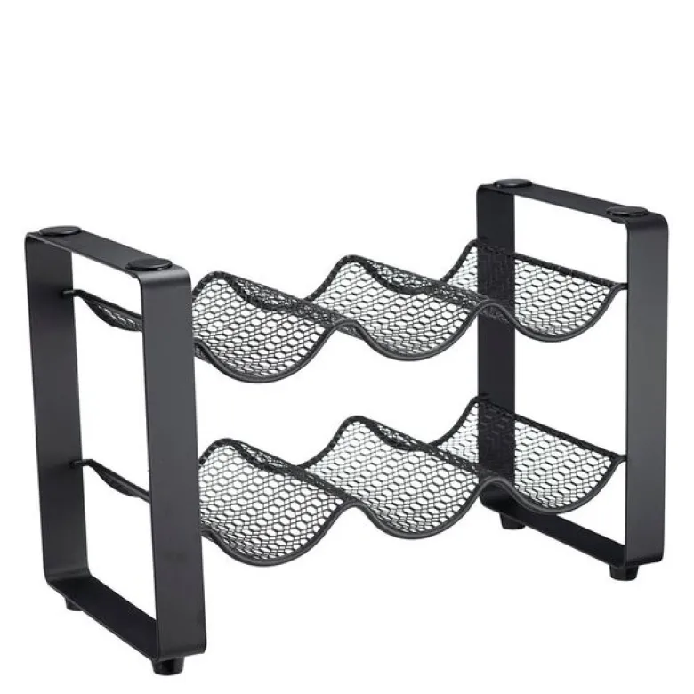 WineNest vinstativ 6 flasker svart