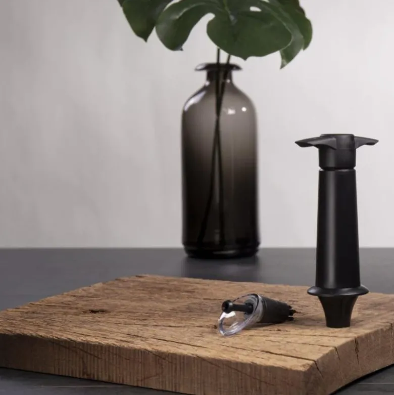 Wine Server & Saver 2 stk svart