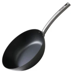 Wokpanne i kullstål 28 cm