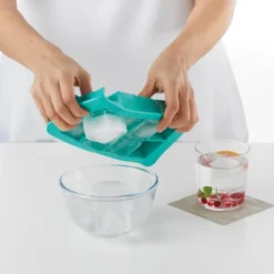 XL isform med lokk for 8 store isbiter turkis