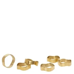 Zina serviettring 4,5x10,5 cm 6 stk messing